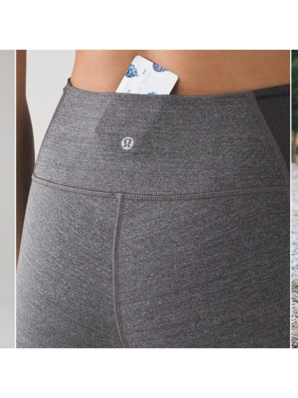 Lululemon Featherlight Tight Heathered Black